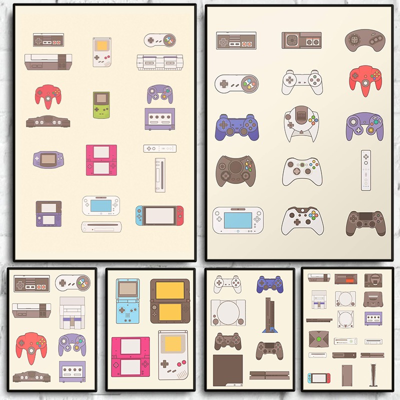 Gaming Console Picture - Портативный постер с видеоиграми и консолью